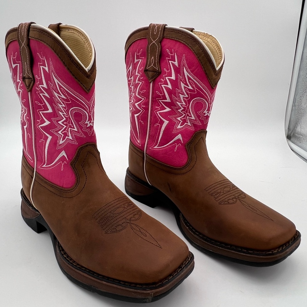 Durango Kids Western Boots - Pink and Brown